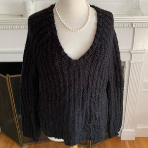 ASOS soft lofty deep Vneck with zippered seams